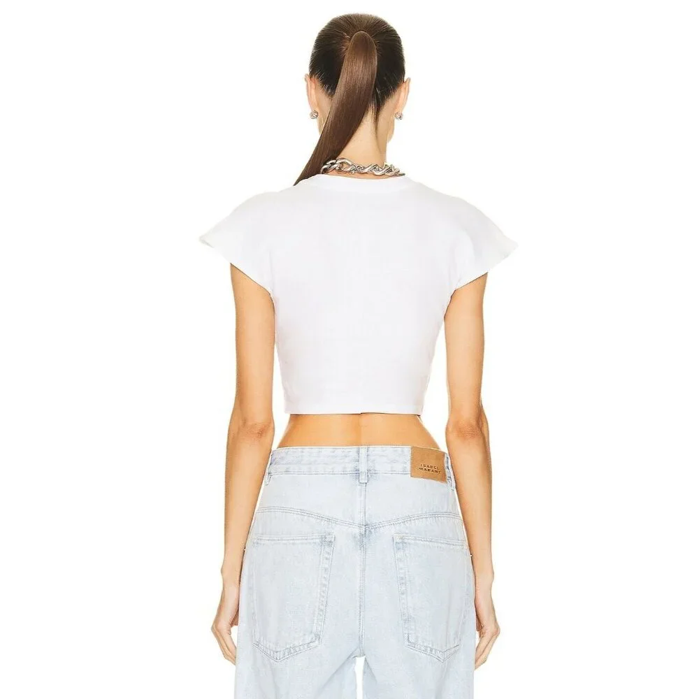 Isabel Marant Zineae Modern Tee in White - Picture 3 of 4